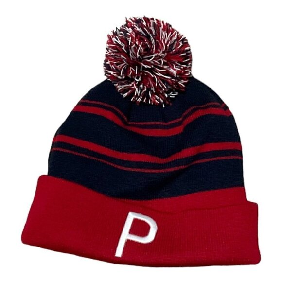 PUMA Raised P Removable Pom Cuffed Beanie - Picture 1 of 9